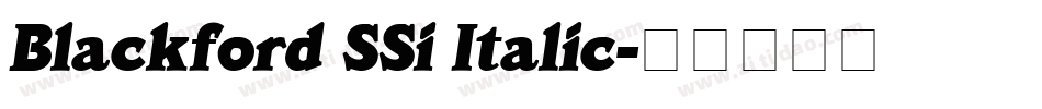 Blackford SSi Italic字体转换